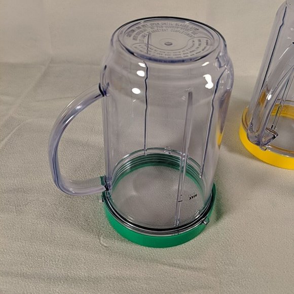 Magic Bullet Blender Replacement Cups w/ Lip Rings Lot of 3 - Picture 11 of 11